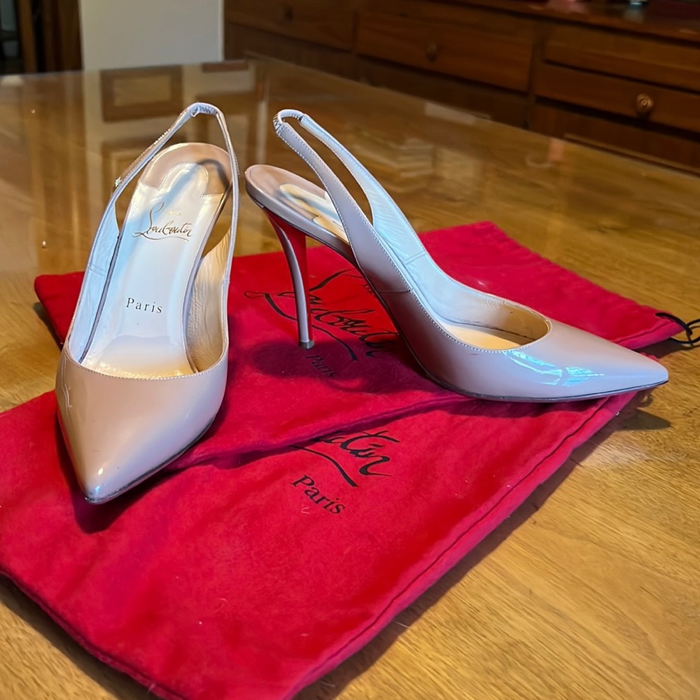 CHRISTIAN LOUBOUTIN KATE POINTED TOE SLINGBACKS